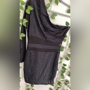 Elegant Black Glitter Dress